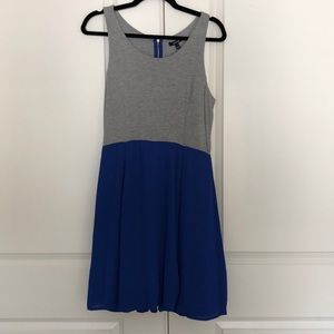 Grey and blue sleeveless dress size small